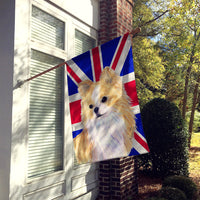 Chihuahua with English Union Jack British Flag Flag Canvas House Size SS4915CHF