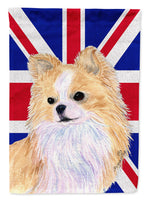 Chihuahua with English Union Jack British Flag Flag Canvas House Size SS4915CHF