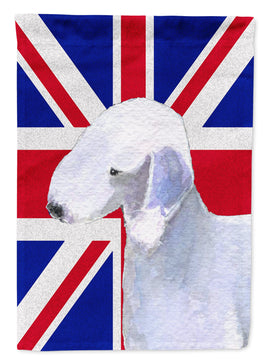 Bedlington Terrier with English Union Jack British Flag Flag Garden Size SS4925GF