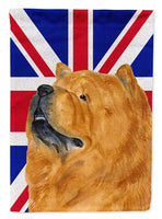 Chow Chow with English Union Jack British Flag Flag Garden Size