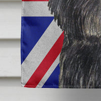 Affenpinscher with English Union Jack British Flag Flag Canvas House Size SS4953CHF