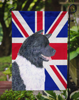 Akita with English Union Jack British Flag Flag Garden Size