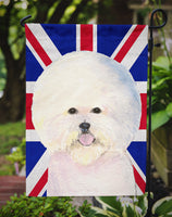 Bichon Frise with English Union Jack British Flag Flag Garden Size SS4968GF