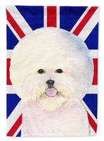 Bichon Frise with English Union Jack British Flag Flag Garden Size SS4968GF