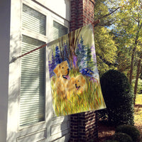 Golden Retriever Flag Canvas House Size