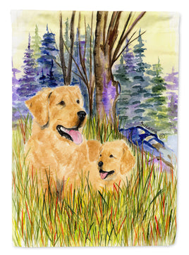 Golden Retriever Flag Canvas House Size