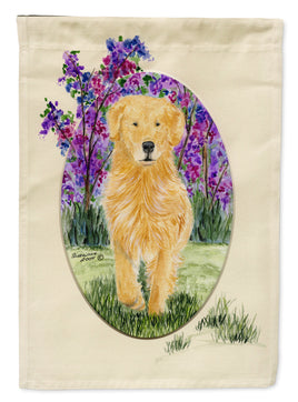 Golden Retriever Flag Canvas House Size