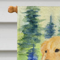 Golden Retriever Flag Canvas House Size