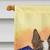 Boston Terrier Flag Canvas House Size