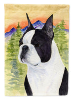 Boston Terrier Flag Canvas House Size