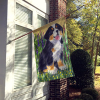 Bernese Mountain Dog Flag Canvas House Size