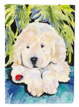 Golden Retriever Flag Canvas House Size