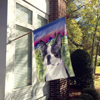 Boston Terrier Flag Canvas House Size