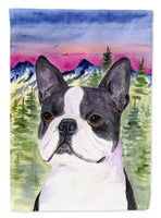 Boston Terrier Flag Canvas House Size