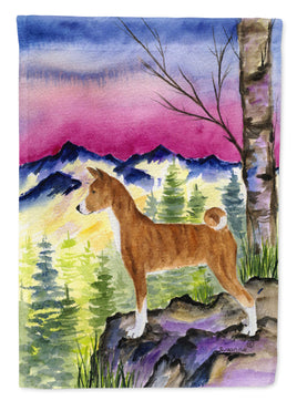 Basenji Flag Canvas House Size