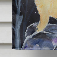 Starry Night Golden Retriever Flag Canvas House Size