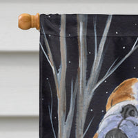 Starry Night English Bulldog Flag Canvas House Size