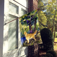 Golden Retriever Flag Canvas House Size