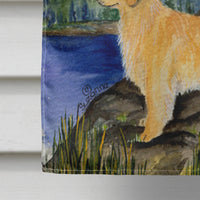 Golden Retriever Flag Canvas House Size