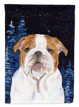 Starry Night English Bulldog Flag Canvas House Size