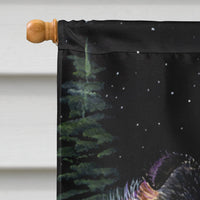 Starry Night Collie Flag Canvas House Size