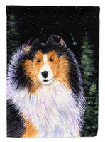 Starry Night Collie Flag Canvas House Size