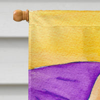 Lady with her Chihuahua Flag Canvas House Size