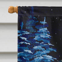 Starry Night Border Collie Flag Canvas House Size