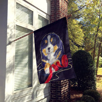 Bernese Mountain Dog Flag Canvas House Size