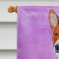 Basenji Flag Canvas House Size