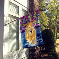 Golden Retriever Flag Canvas House Size