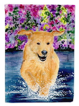 Golden Retriever Flag Canvas House Size