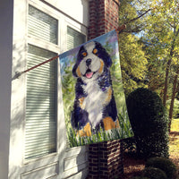 Bernese Mountain Dog Flag Canvas House Size