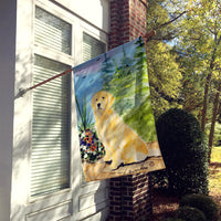 Golden Retriever Flag Canvas House Size