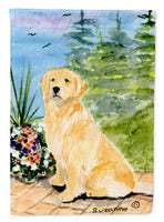 Golden Retriever Flag Canvas House Size