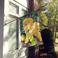 Golden Retriever Flag Canvas House Size