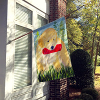 Golden Retriever Flag Canvas House Size