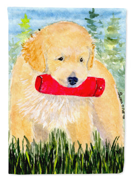 Golden Retriever Flag Canvas House Size