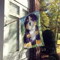 Bernese Mountain Dog Flag Canvas House Size