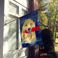 Golden Retriever Flag Canvas House Size