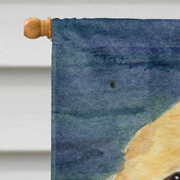 Golden Retriever Flag Canvas House Size