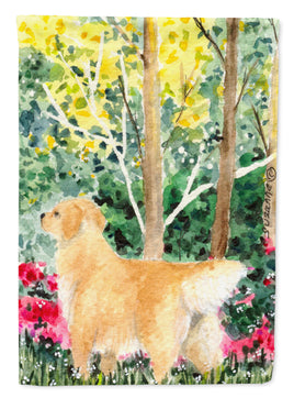 Golden Retriever Flag Canvas House Size