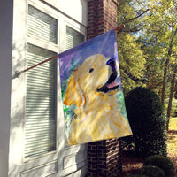 Golden Retriever Flag Canvas House Size