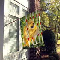 Golden Retriever Flag Canvas House Size