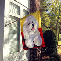 Bichon Frise Flag Canvas House Size