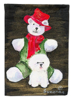 Bichon Frise Flag Canvas House Size