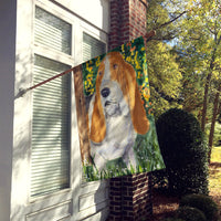 Basset Hound Flag Canvas House Size