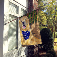 Golden Retriever Flag Canvas House Size