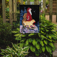 Santa Claus with  Golden Retriever Flag Garden Size