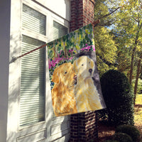 Golden Retriever Flag Canvas House Size